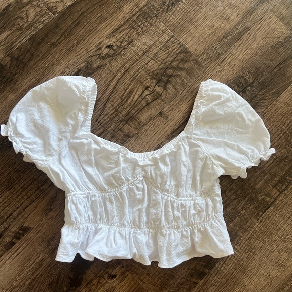 Cider White Puff Sleeve Blouse - Picture 2 of 4